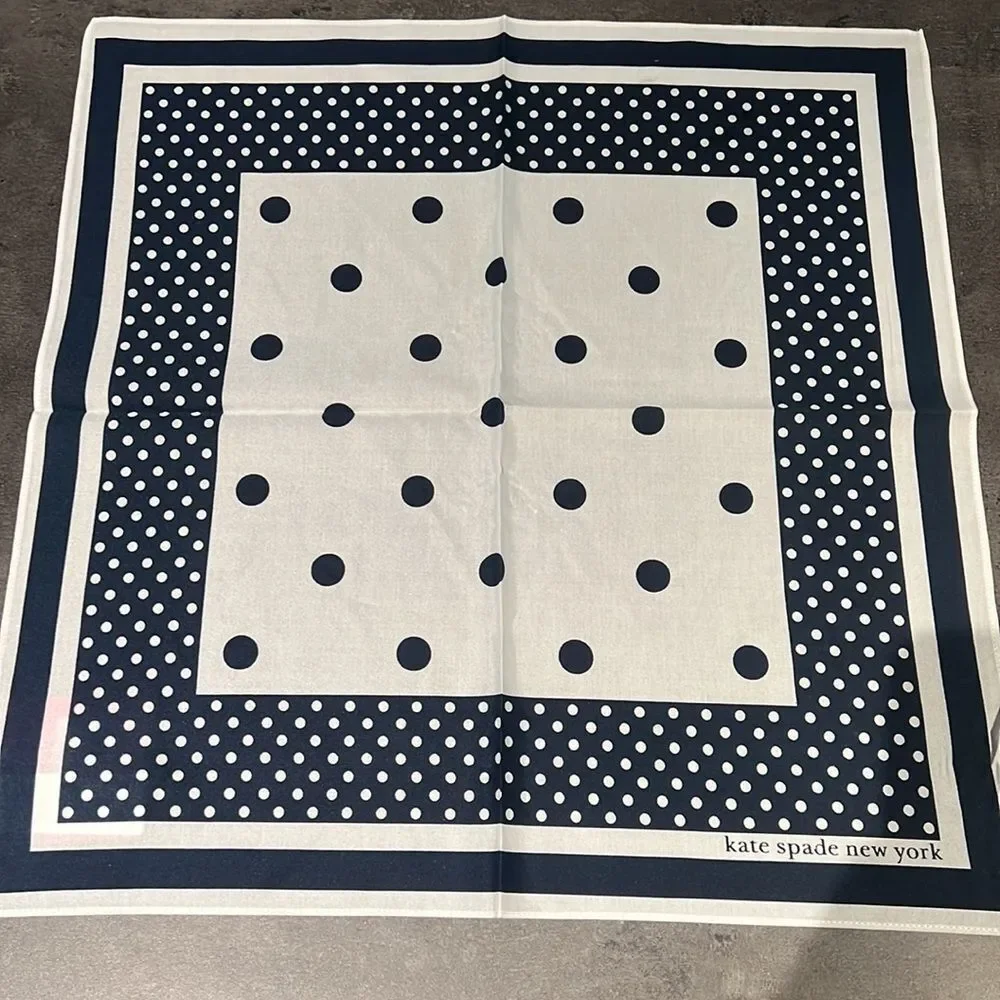 NWT Kate Spade dots silk blend scarf 18x18